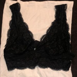 black lace bralette